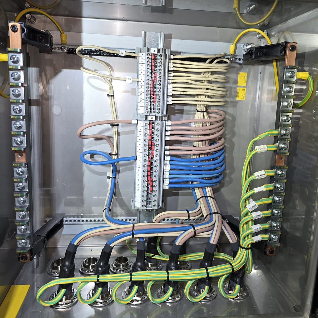 cables in cabinet